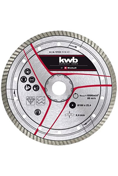 Einhell Disc diamantat de taiere continuu KWB 180 x 25.4 mm 8500 rpm taiere c...