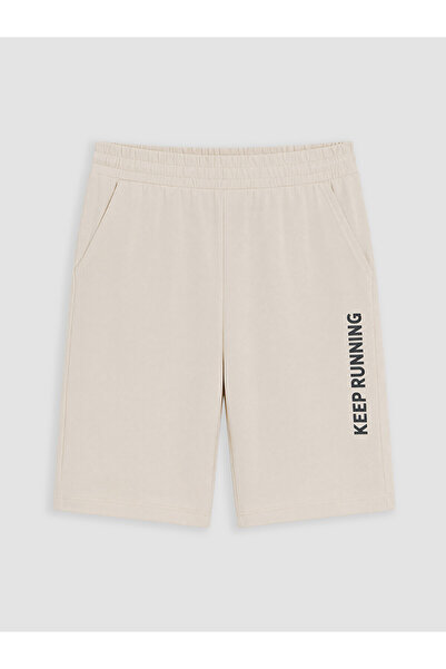 LC Waikiki Two Mt Shop Quality Beige Printed Boys' Shorts