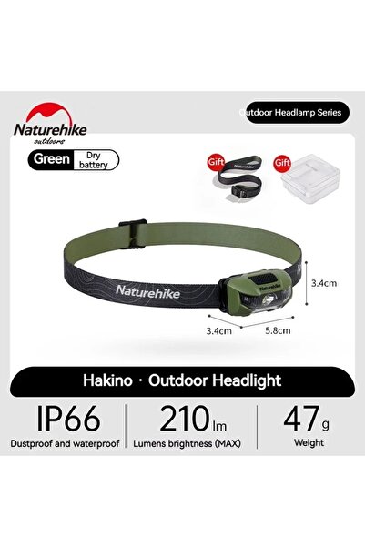 Naturehike Green Outdoor Headlamp 4 Modes Flashlight SOS Emergency Light Port...