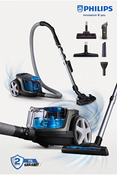 PowerPro City 650 W Turbo Başlıklı Toz Torbasız Elektrikli Süpürge - H13 Filtreli, 1,5 L Kompakt