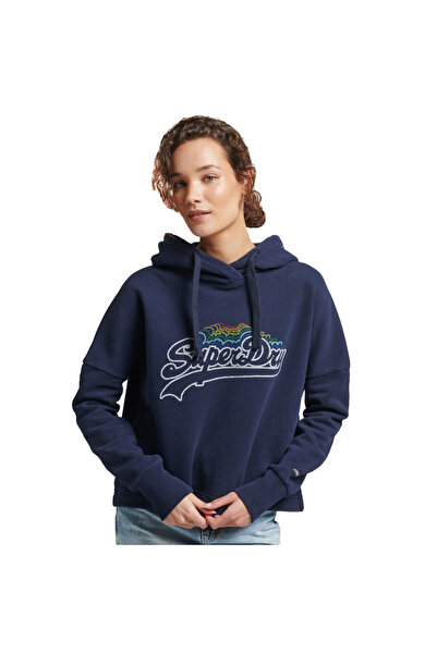 SUPERDRY Γυναικείο Βίντατζ Φούτερ με Λογότυπο Ουράνιο Τόξο S