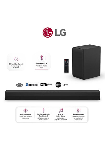 2.1 Kanal Akustik ve Net Ses Kalitesi AI Sound Pro 300W Soundbar & Ev Sienama Sistemi