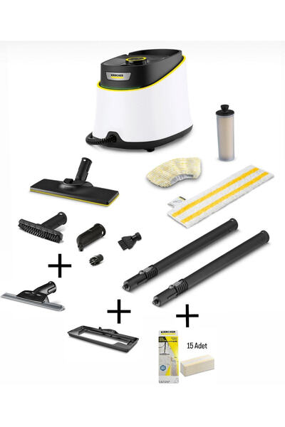 Sc 3 Deluxe Easyfix Buharlı Temizlik Makinesi 1900W 3.5 Bar Cam Aparatı Halı Başlığı Sert Zemin