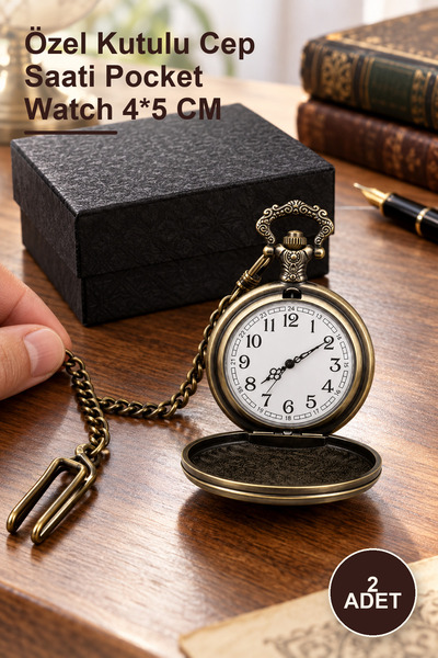 Yenilig 2 Pieces of Chain Watches – Pocket Watch with Special Box Pocket Watc...