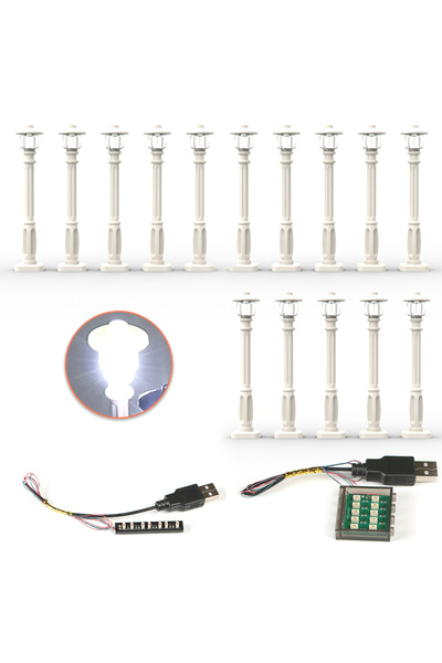 Choice 15pcs WW 15pcs City Street Light Led (10 in 1 USB Powered) Building Bl...