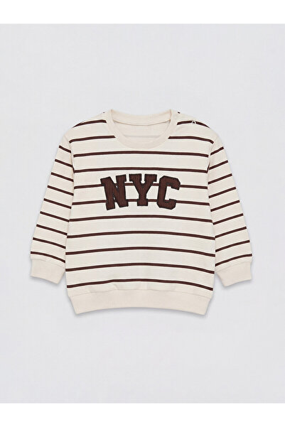 LC Waikiki Two Mt Shop Quality Lcw Baby Brown Striped Baby Boy T-Shirt