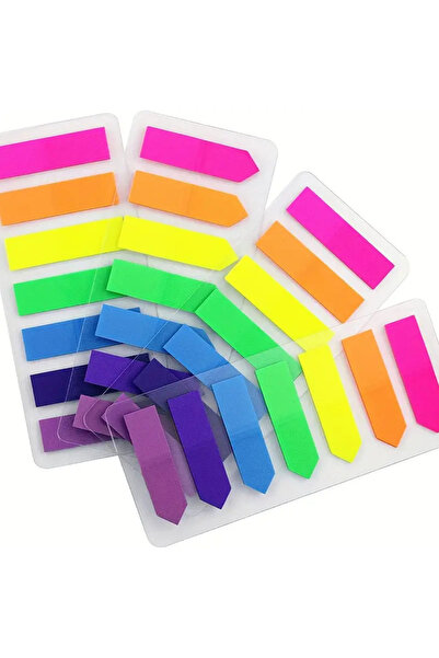 Choice Set B 7 Colors Fluorescent PET Index Stickers, Students Book Marking L...