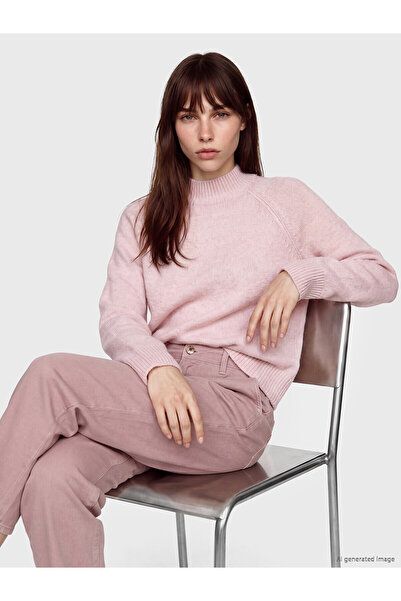 LC Waikiki Lcw Comfort Pink Knitwear Plain Sweater with Nevavm Difference