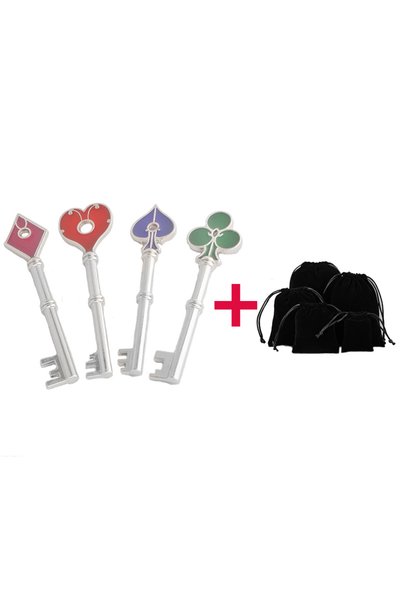 Choice With bag 4Pcs Residents Evils Remake RPD Precinct Keys Set Raccoon Cit...