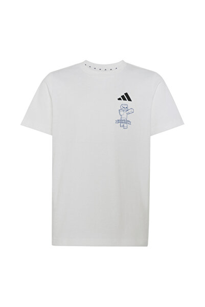 adidas Tricou alb pentru băieți KH3205 J MC TEE 2