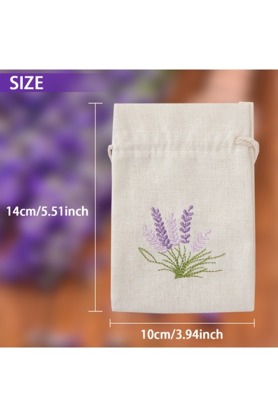 Choice WHITE Lavender Canvas Bags Reusable Drawstring Pouch for Jewelry/Gifts...