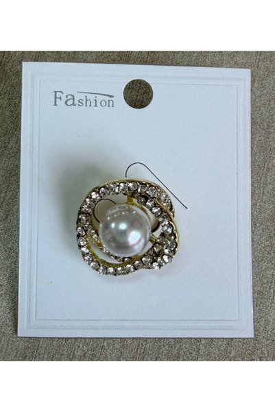 OEM Large Pearl and Rhinestone Brooches 6/set