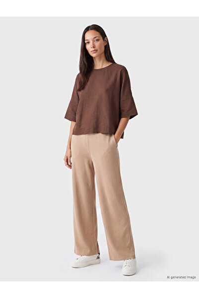 LC Waikiki Two Mt Shop Quality Brown 3 Thread Flat Standard & Regular Women's...