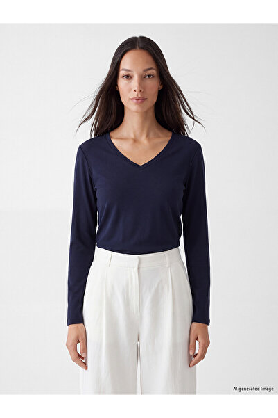 LC Waikiki Two Mt Shop Quality Lcw Everyday Navy Blue Plain Narrow & Slim Lon...