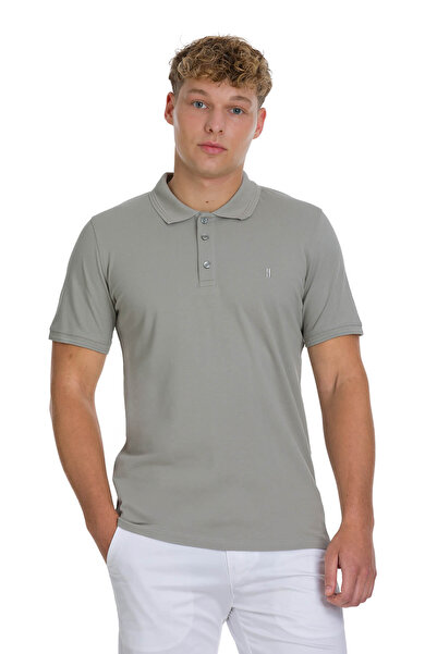 Hatemoğlu Tricou kaki cu gât polo 100% bumbac