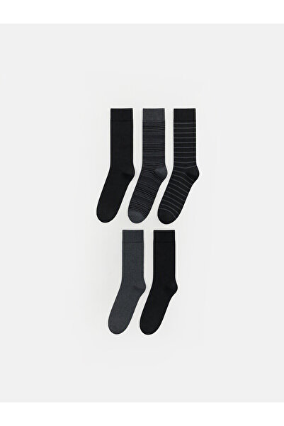 LC Waikiki Nevavm 5-Pack Men's Socks with Black Stripes