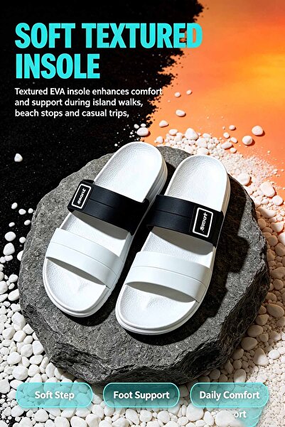 VivoGlobal Shop Trendy Athletic Slide Sandals - Durable Layered Sole for Dail...
