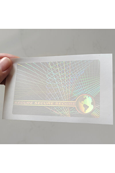 Choice B 10pcs 84x52mm Transparent Hologram Decoration Sticker Waterproof Tea...