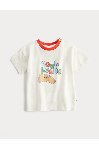 Marks & Spencer Saf Pamuklu Desenli Tişört