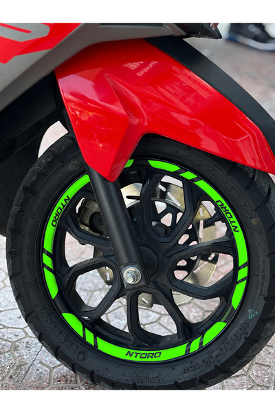 Banxtre 12 Pieces Wheel Rim Stripe Sticker Set for Tvs Ntorq 125 (Front Rear ...