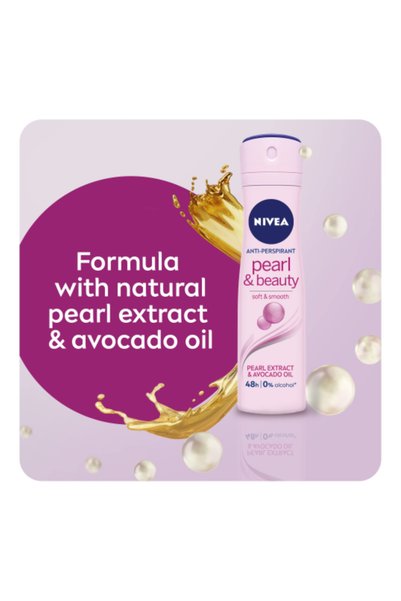 NIVEA Deo Spray 150 مل Pearl&beauty - 37311 --- Pearl&beauty بخاخ مزيل العرق ...