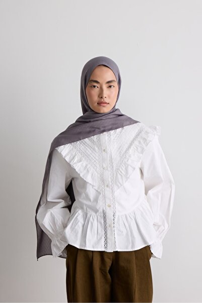 Modakaşmir Honeycomb Pattern Silky Jacquard Shawl