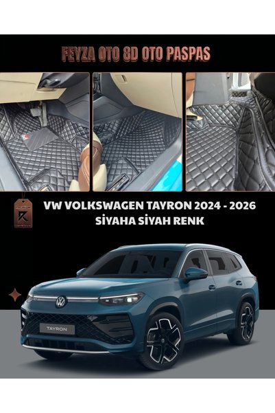 FEYZA OTO VOLKSWAGEN VW TAYRON SERİSİ 2024 - 2026 ARASI 8D PREMİUM KAYMAZ TAB...