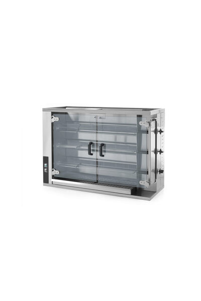 HENDI Rotisor gaz profesional pentru 12 - 15 pui 3 viteze de rotație 1150 x 4...