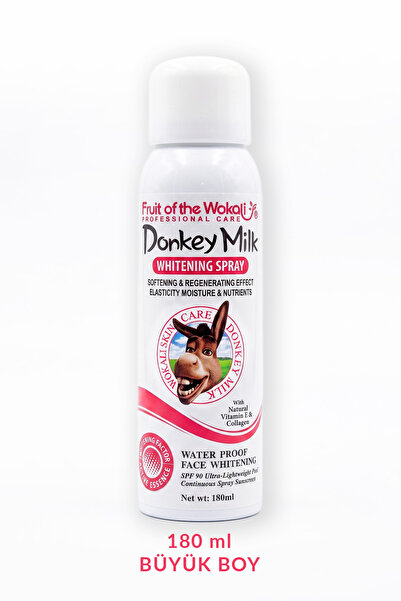 Eşek Sütü & Niasinamid Destekli Aydınlatıcı Sprey (180 ml) – Anında Ton Eşitleyici Tone-Up Yüz ve Vücut Bakım Spreyi