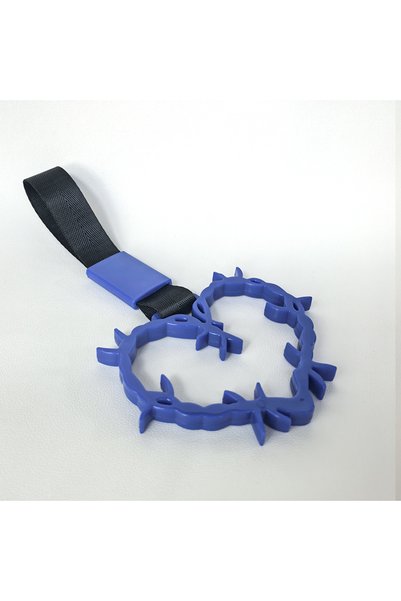 Choice NEW blue JDM Racing New Handle Hand Strap Heart Ring Styling Drift Cha...