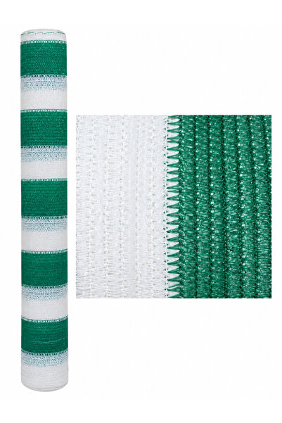JRH Plasa umbrire Alb-Verde, 2 x 10 M, Umbrire 80%,