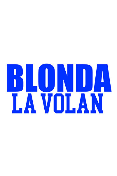 OEM Autocolant decorativ auto  "blondă la volan ", 10cm, Albastru