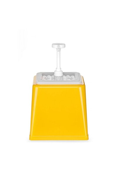 HENDI Dispenser de sos cu pompă, 2.5 L, galben, 230 x 210 x 250 mm