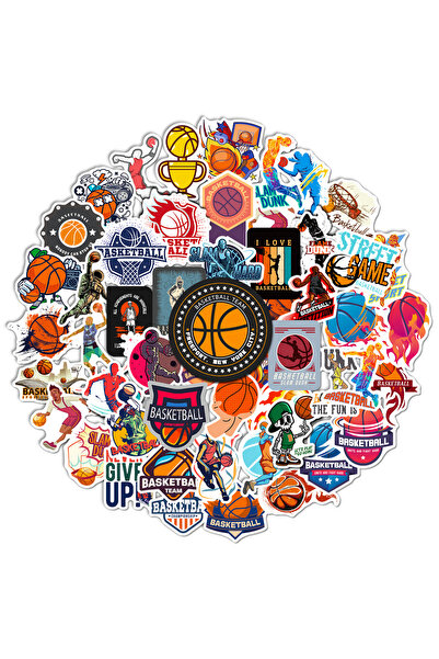 Choice T01040827 50pcs Basketball Stickers, Stylish Sports Fan Stickers for L...