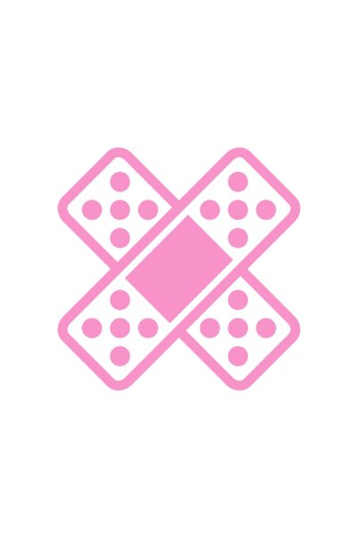 OEM Autocolant decorativ auto  "Band-Aid ", 10cm, Roz