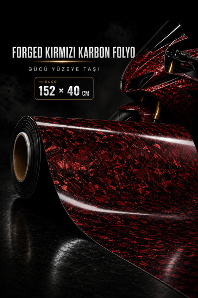 Banxtre Motosiklet ve Araç ve kask için Forged Kırmızı Karbon Hava Kanallı Es...