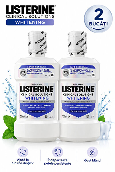 Listerine 2х 500 мл избелваща вода за уста