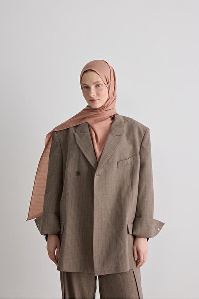 Modakaşmir Oval Pattern Silky Jacquard Shawl