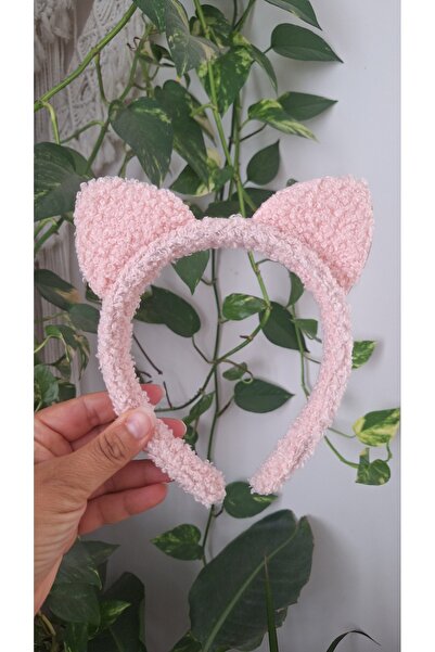 Peluş Kedi Kulağı Cocuk Taç Pudra