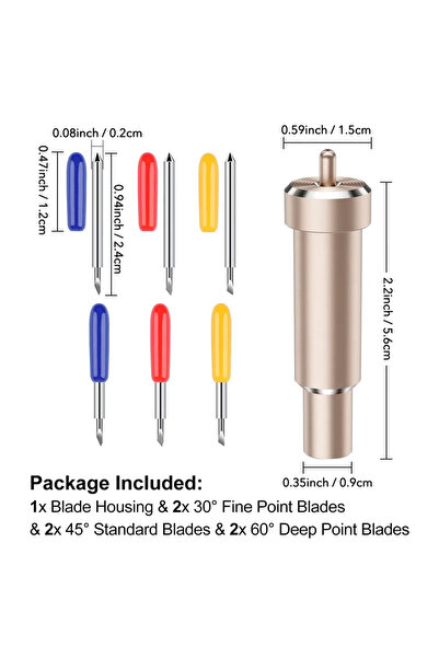 Choice 1 Set Gold 30/45/60 Metal Cut Blades&Housing Compatible with Maker/Mak...
