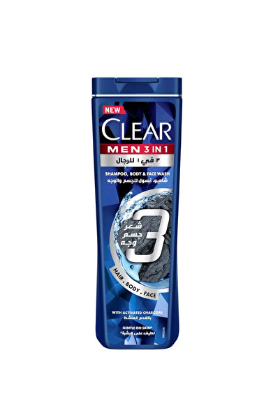 Clear شامبو 3 في 1 بالفحم 400 مل أزرق