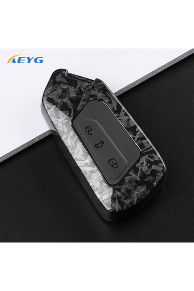 Choice غطاء مفتاح سيارة من ألياف الكربون ABS 3A من FCarbon لسيارة فولكس فاجن ...