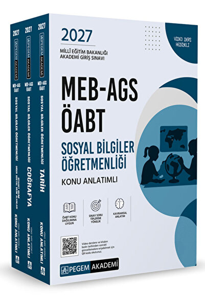 2027 MEB-AGS ÖABT Sosyal Bilgiler Öğretmenliği Konu Anlatımlı (3 Kitap)
