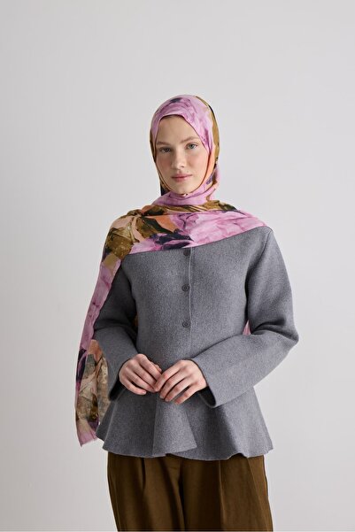Modakaşmir Antique Rose Pattern Nua Viscose Shawl