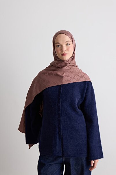 Modakaşmir Crystal Pattern Silky Jacquard Shawl