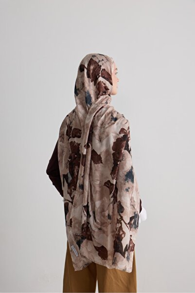 Modakaşmir Antique Rose Pattern Nua Viscose Shawl