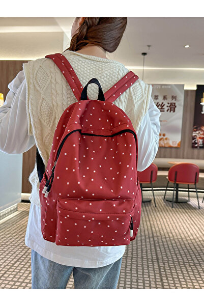 Take Two By Styli Red Polka Dot Backpack