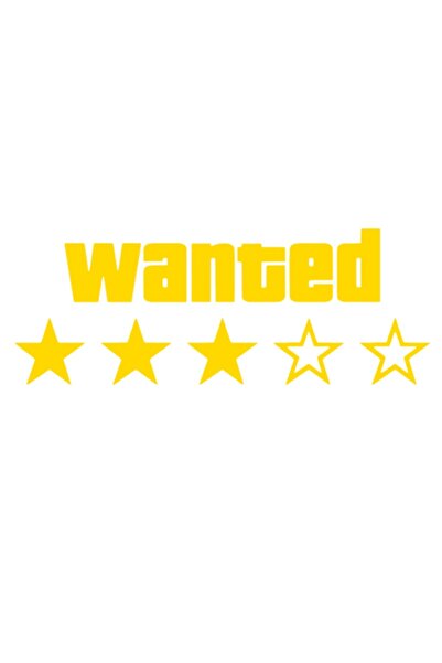 OEM Autocolant auto  "wANTED ", 10cm, Galben