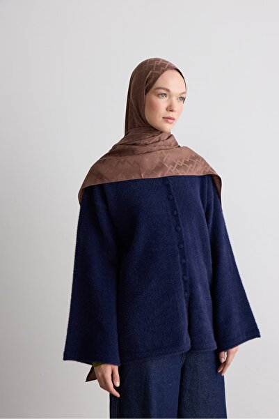 Modakaşmir Crystal Pattern Silky Jacquard Shawl