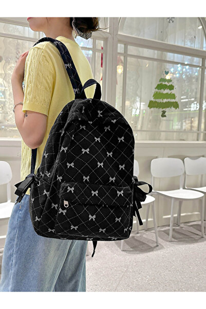 Take Two By Styli Black BowKnot Backpack
